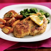 Image of Chicken Scaloppine Over Broccoli Rabe Recipe, Group Recipes