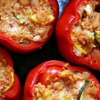 Image of Couscous And Feta-stuffed Peppers Recipe, Group Recipes