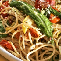 Image of Awesome Arugula Squash And Tomato Spaghetti Recipe, Group Recipes