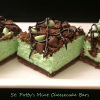Image of St Pattys Mint Cheesecake Bars Recipe, Group Recipes