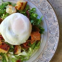 Image of Poached Egg And Bacon Salad - Salad Lyonnaise Recipe, Group Recipes