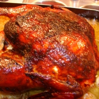 Image of Apricot-glazed Turkey With Roasted Onion And Shallot Gravy Recipe, Group Recipes