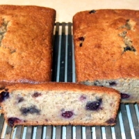 Image of Applesauce Banana Bluberry Loaves Recipe, Group Recipes