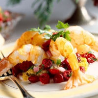 Image of Sauted Shrimp With Cranberry-citrus Salsa Recipe, Group Recipes
