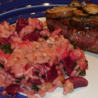 Image of Beet, Spinach And Goats Cheese Risotto Recipe, Group Recipes