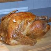 Image of Aroma-filled Chatelain Cider-glazed Turkey With Thyme Gravy And Triple Roasted Onion Stuffing Recipe, Group Recipes