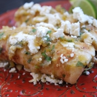 Image of Chicken Enchiladas With Roasted Tomatillo Chile Salsa Recipe, Group Recipes
