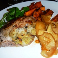 Image of Stuffed Pork Chops With Sauteed Apples Recipe, Group Recipes