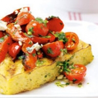 Image of Grilled Polenta & Peppers With Cherry Tomatoes Recipe, Group Recipes